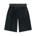 offset double waisted shorts